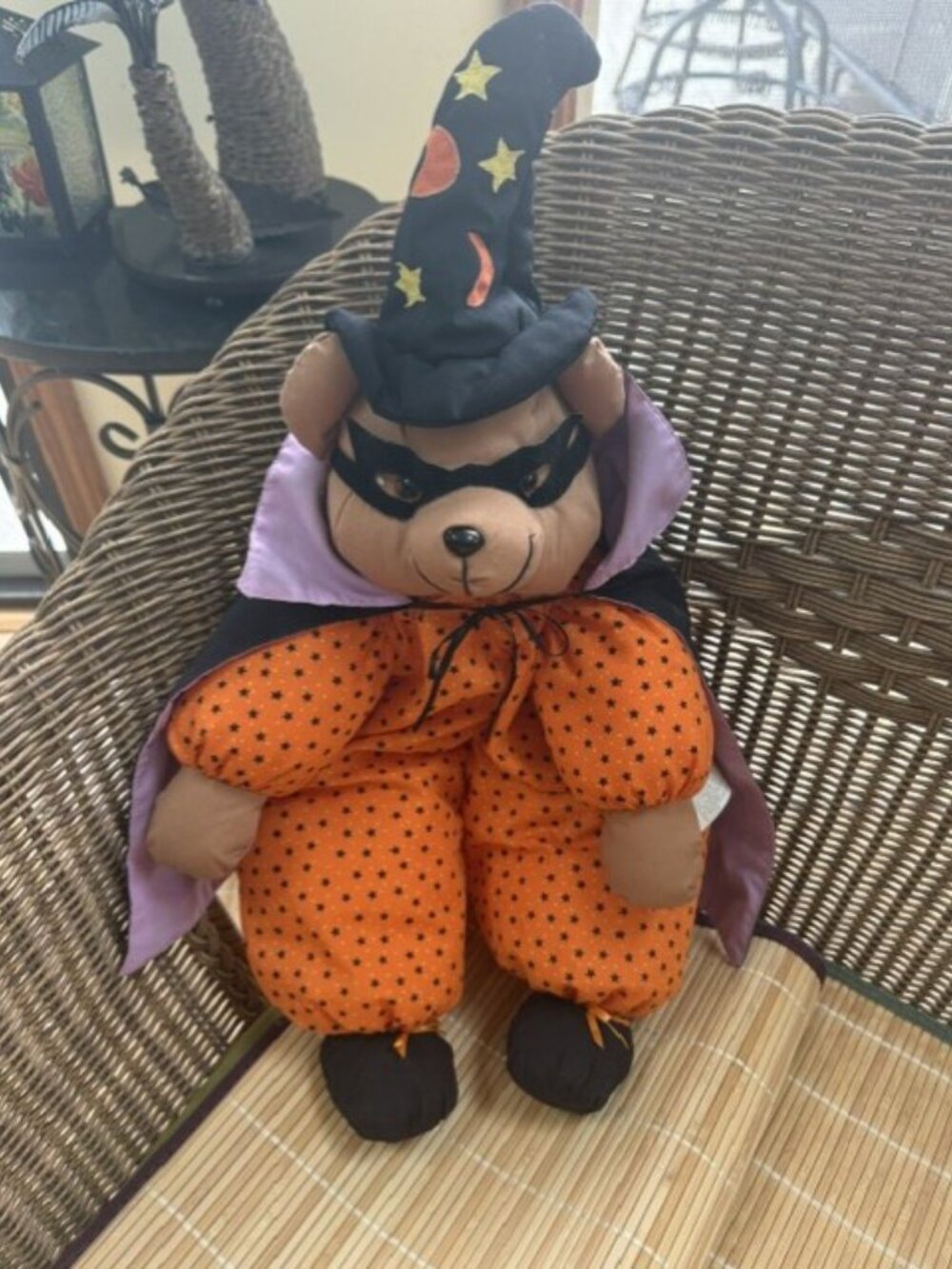 VTG Toy O Rama Halloween Plush Witch Bear Wizard Costume Bear 1990s